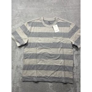Free Assembly Men's Striped‎ Pocket T-Shirt Gray Size M NWT